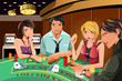 People gambling in casino