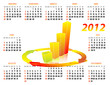 Calendar with chart for 2012