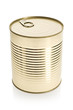 Gold colored food tin can