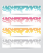 vector set of header design