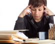 Photo: Concentrating Woman working on Finances Concentrating Woman working on Finances