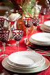 Red place setting