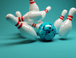 Bowling Strike blau Bowling Strike blau