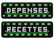 PANNEAU A LEDS DEPENSES ET RECETTES