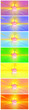 Chakra colors of lily flower un der rainbow