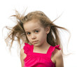Little girl in a pink dress