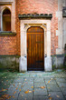 Wooden Church Door With Stone ...