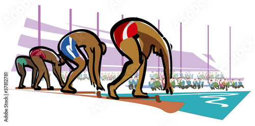 Illustration: Start of the swimming Start of the swimming