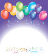 vector colorful balloons with confetti