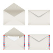 Opened and closed envelopes set