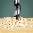 Drilling in wood