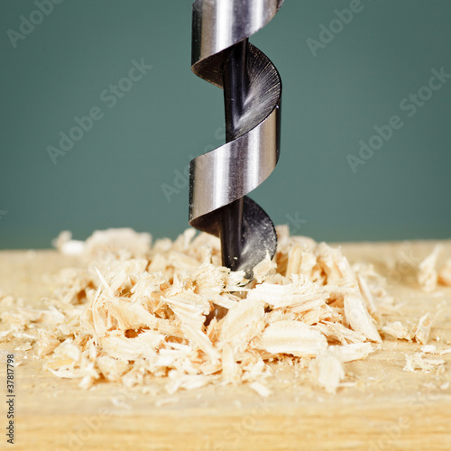 Photo: Drilling in wood Drilling in wood