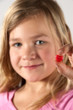 Girl holding candy