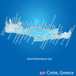 Island of Crete in Greece map