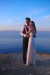 Attractive Wedding Couple Outdoors
