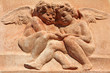 two angels - decor in tuscan terracotta, Italy