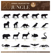 20 Animal Silhouettes Jungle