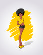 Beautiful sexy afro hair cartoon black woman Beautiful sexy afro hair cartoon black woman