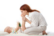 Mother with sweet small baby.