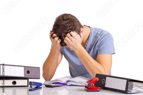 Photo: Schüler mit burnout Schüler mit burnout