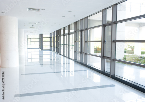 Photo: corridor of the office building corridor of the office building