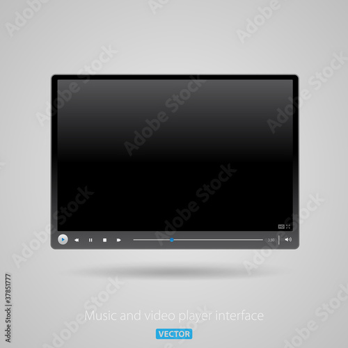 Vector: Music and video player interface Music and video player interface