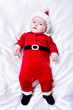 Adorable little santa baby
