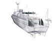 barca yacht wireframe rendering 3d lusso