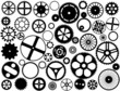 Gear wheel silhouettes Gear wheel silhouettes