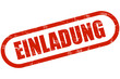 Grunge Stempel rot EINLADUNG