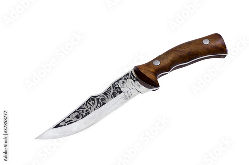 Photo: The old Engraved knife for hunting The old Engraved knife for hunting
