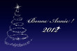 Bonne année 2012 sapin bleu