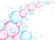 rosa blaue bubbles