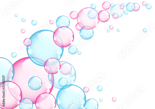 Vektor: rosa blaue bubbles rosa blaue bubbles