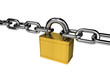 Kette mit Schloss gold