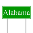 Alabama green road sign