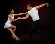 Dancing young couple..