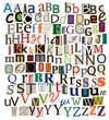 Vector Set of Magazine Letters