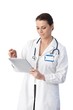 Foto: Doctor checking tablet computer Doctor checking tablet computer
