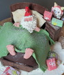 Photo: Santa Claus into the bed Santa Claus into the bed