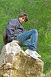 Teenager in the mountain