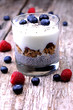Healthy Chia breakfast with berries