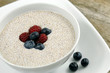 Bowl of chia cereal with berries