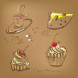 A cup of coffee cupcake and cheese