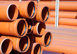 Orange PVC pipes