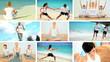 Montage Images of Exercise & Yoga