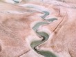 stream on the melting glacier surface