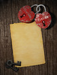 love blanck letter with two padl