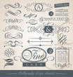 Set of calligraphic elements and page decorations