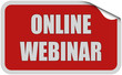Sticker rot eckig curl oben ONLINE WEBINAR